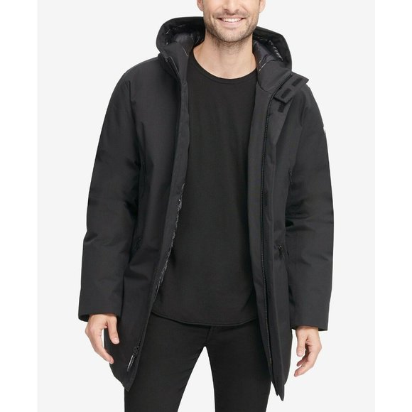DKNY Men's Full-Length Hooded Parka - Size Medium - Picture 2 of 12